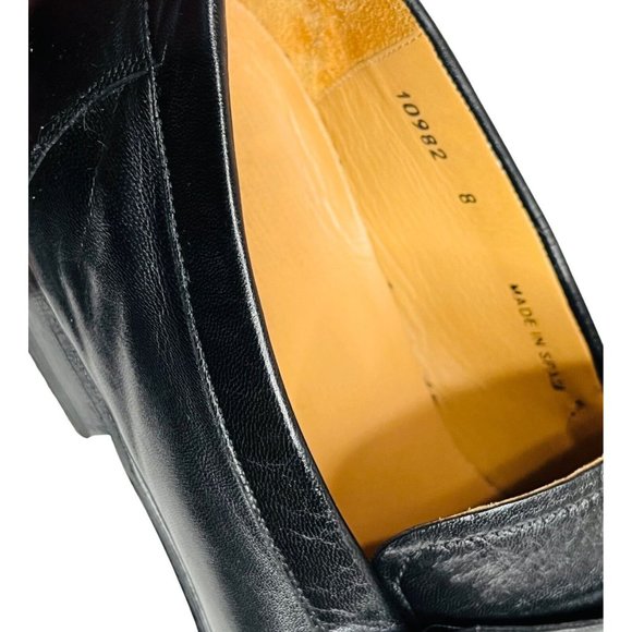 Magnanni Black Leather Bit Loafer Shoes Apron Toe Mens Sz 8 M main image 12